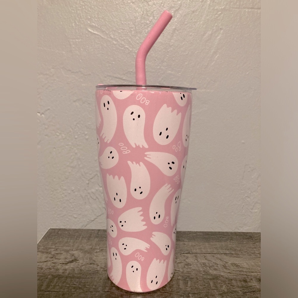 Halloween Boo Ghost metal tumbler